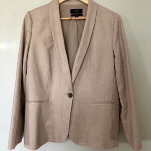J Crew Beige Linen Fitted Parke Blazer size 16. Spring, summer office wear